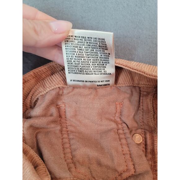 Citizens of Humanity Sienna Corduroy Pants Burnt Orange Rust Sz 31 Slim Straight - Picture 15 of 15
